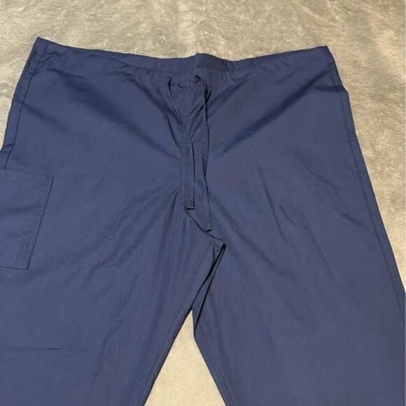 NEW Scrub Zone Navy Blue Unisex Uniform Scrubs Pants - Picture 4 of 6